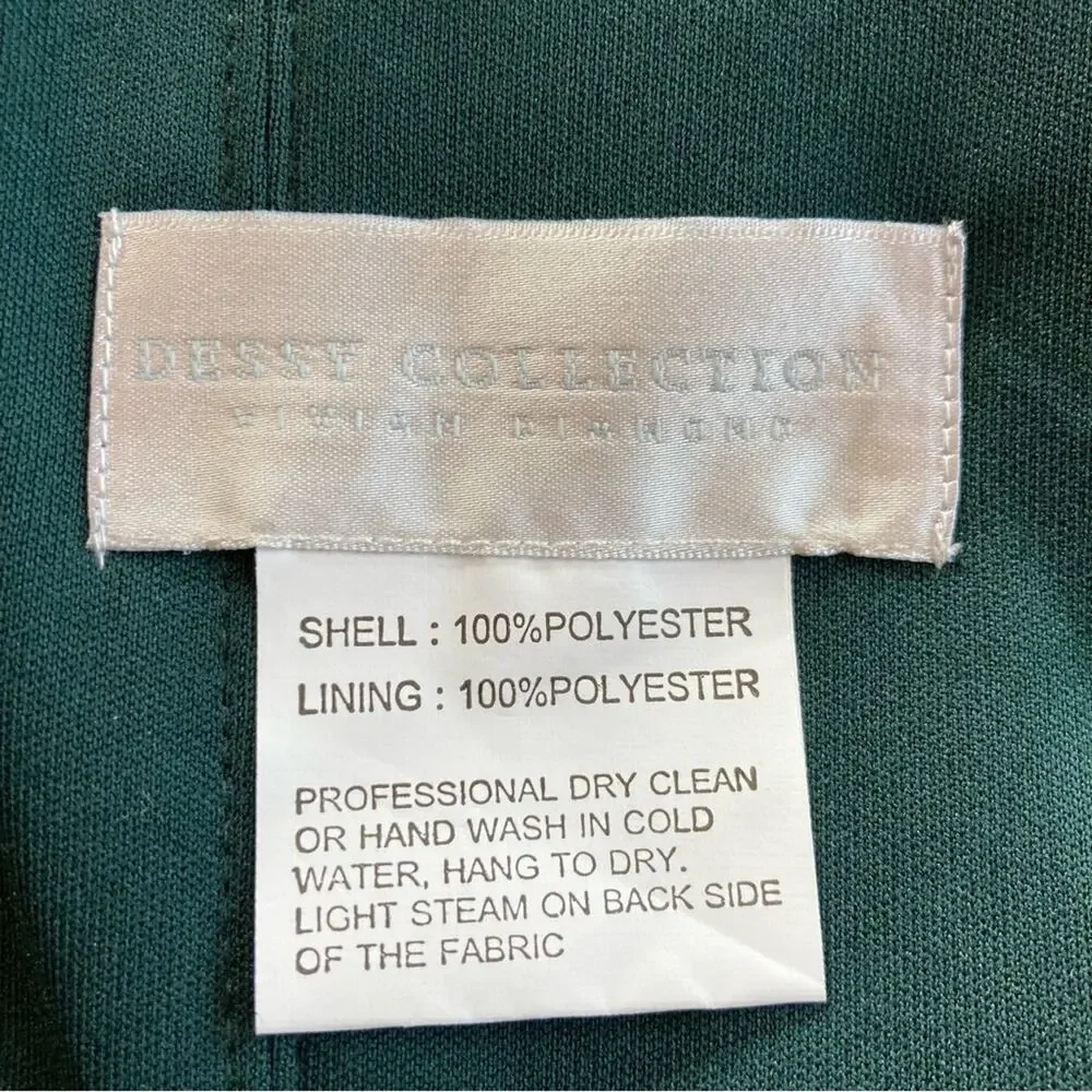 Dessy Collection NWOT Bustier Crepe Midi Bow Straps Evergreen Dress Size 2 - Picture 6 of 7